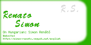 renato simon business card