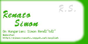 renato simon business card